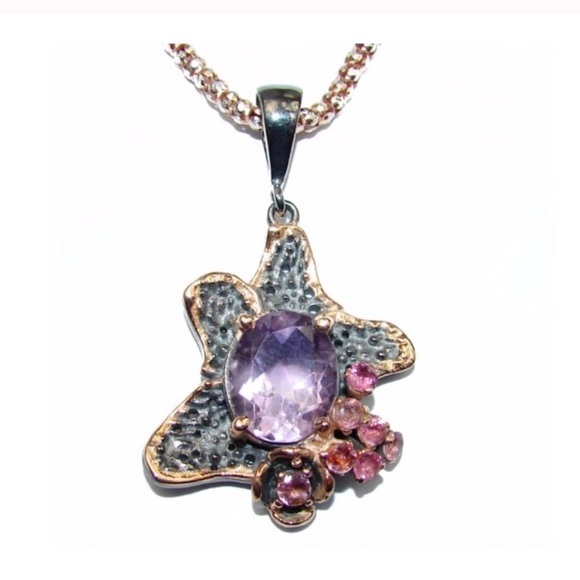 Jewelry - Handmade Amethyst Pendant and Chain